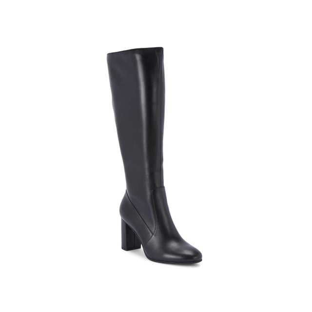 carvela polished flat knee boots