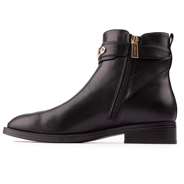 Michael kors black leather ankle boots sales