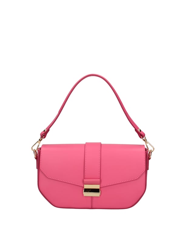 Bolso de hombro para mujeres. El cierre es entrelazado. Los bolsillos internos son una cremallera. Los bolsillos externos están ausentes. La correa del hombro es ajustable y extraíble en cuero. El mango está en cuero. Los compartimentos internos son uno. El material externo es el verdadero cuero arrugado. Está alineado internamente en 70% de tela de algodón - 30% de seda. Medidas: 27x15x7 cm. Hecho en Italia