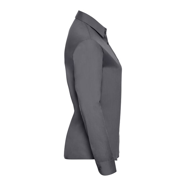 65% Polyester, 35% Cotton Poplin. Design: Plain. Pockets: 1 Chest Pocket. Cuff: Adjustable, Buttoned. Fastening: Button-Down. Neckline: Buttoned, Turn Down Collar. Sleeve-Type: Long-Sleeved. Hem: Rounded. Fabric Technology: Durable. Easy-Care. Fit: Classic. 110gsm. Sustainability: Amfori, Better Cotton Initiative, BSCI, Fair Labor Association, Oeko-Tex Standard 100 Certified, WRAP Certified. Suitable for: Embroidery.