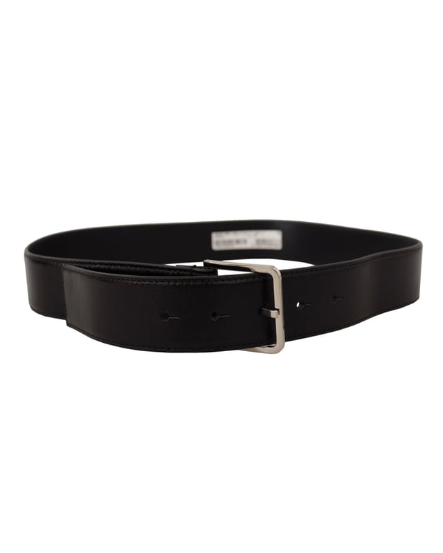 Black Calf Leather Logo Engraved Metal Buckle Belt
  Made in Italy
  100% Authentic
  Size: 85 cm
  Color: Black
  Width: 4 cm
  Suitable for men
Leather