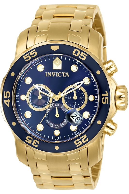 De Invicta 0073 heeft een roestvrijstalen kast van 48 millimeter met een blauwe wijzerplaat. Dit model wordt aangedreven door een nauwkeurige quartz beweging. 20 bar waterdrukbestendig. Dit model maakt deel uit van de Invicta Pro Diver - SCUBA collectie.

Inclusief 2 jaar garantie van Invicta.