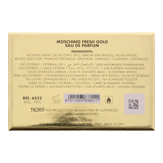 Parfum moschino fresh gold online
