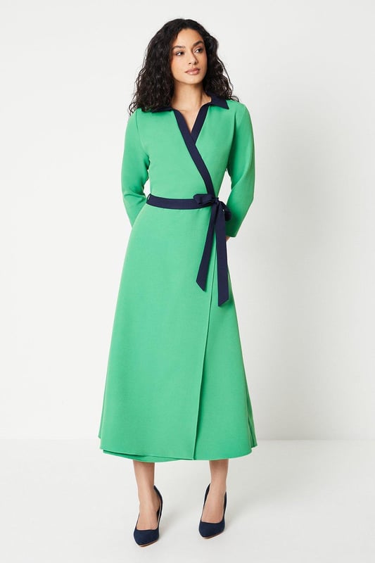 Deep v wrap dress shop