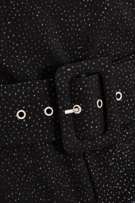 - Glitter finish - Round neckline - Skort style - Key hole back - Model height: 5'8" - Model wears uk 8 / us 4 / eur 36 - Always check the care wash label - Cool hand wash with mild detergent