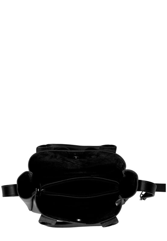 This dreamy mini grab bag is perfect for adding a contemporary look to your outfit. The soft PU exterior and contrast unlined interior gives it a premium finish and the gunmetal hardware adds quality. The subtle Claudia Canova blind debossed logo and intricate stitch detail finishes the look. Inside is a secure zip top pouch, which can be removed by unfastening the snap clasp buttons, perfect to use as a portable makeup bag or to keep valuable items more secure. Features: , soft pu outer, Unlined Interior, Claudia and Canova Blind Deboss Logo, 2 x Short Grab / Tote Handles, Adjustable longer shoulder strap, Magnetic snap claps opening to the main compartment, Removable zip top pouch (Meausure 215W x 152H x 50D), 2 x Quick access slip pockets in front Style Ref: 84608 BLACK