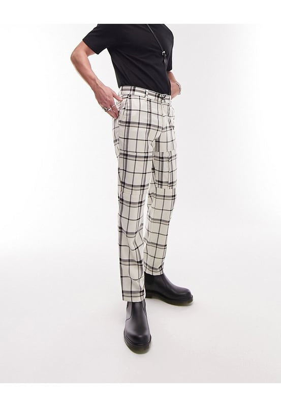 Plaid pants sale topman