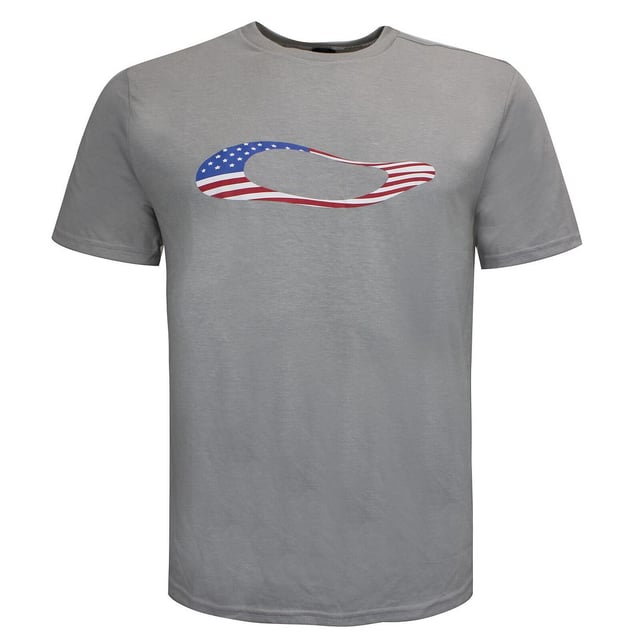 Oakley Manga corta Cuerpo Cuella gris Ellipse USA Camiseta 457355 24L