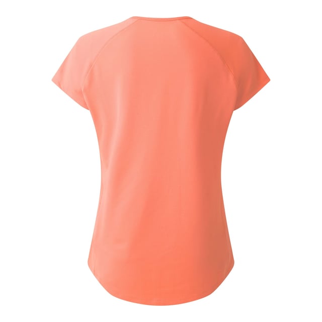 100% Polyester. Fabric: Mesh, Q-Wic. Design: Plain. Neckline: Scoop. Sleeve-Type: Short-Sleeved. Fabric Technology: Four Way Stretch. Anti-Bacterial, Breathable, Lightweight, Logo, Mesh Panels, Quick Dry. Length: Regular. 8 UK: 32 in. 12 UK: 36 in. 20 UK: 45 in. 18 UK: 43 in.