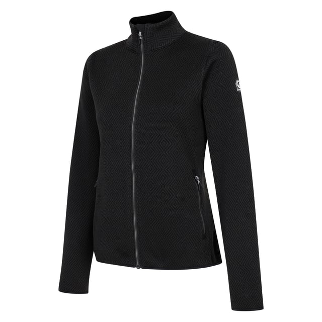 Material: Recycled Polyester. Fabric: Jacquard, Knitted, Stretch. Design: Plain. Hem: Stretch Binding. Chin Guard. Neckline: Funnel Neck. Sleeve-Type: Long-Sleeved. Cuff: Stretch Binding. Pockets: 2 Lower Pockets, Zip. Fastening: Full Zip. 6 UK: 30 in. 8 UK: 32 in. 10 UK: 34 in. 12 UK: 36 in. 14 UK: 38 in. 18 UK: 43 in. 16 UK: 40 in.