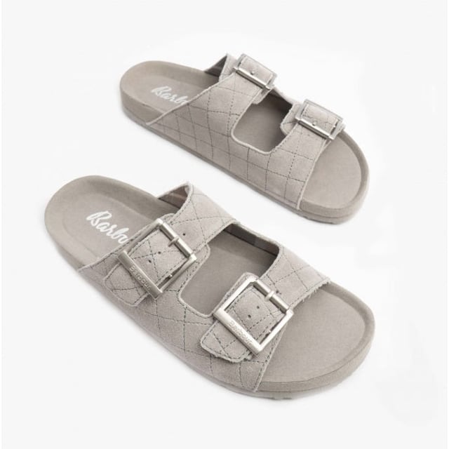 Barbour ELLIS Womens Suede Mule Slippers Grey Barbour Barbour ELLIS Womens Suede Mule Slippers Grey
Upper Material: Suede
Lining Material: Polyester
Sole Material: Synthetic
Closure/Fastening: Slip-On
Features: Comfort,Breathable
Toe Shape: Round
Shoe Width: Regular
Item Weight: 0.48 KG
Heel Height: Flat (Under 2.5cm)
Slipper Style: Mule
Gift Boxed: No
Product Code: LHF0002GY11