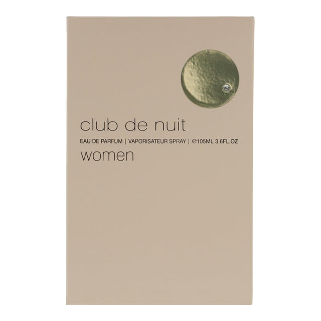 Club De Nuit Woman by Armaf is a floral fruity fragrance for women. Top notes: bergamot, grapefruit, peach, orange. Middle notes: geranium, jasmine, litchi, rose. Base notes: musk, patchouli, vanilla, vetiver.