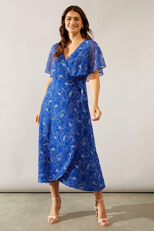 Cape wrap dress top