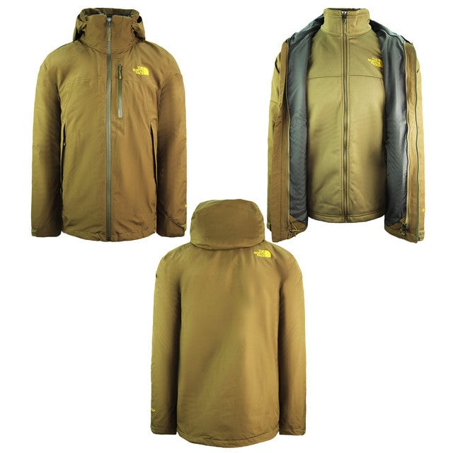The North Face Snap Neck Triclimate Jacket Brown Mens Lifestyle Coat NF0A3L7DUBB
