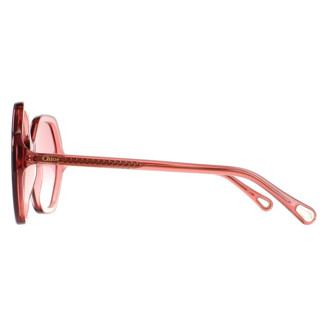 Las gafas de sol Chloe Round ladies pink crystal pink brown gradient ch0008s esther son un práctico estilo hexagonal elaborado en acetato ligero. El logotipo de Chloe cuenta con los templos delgados para la autenticidad de la marca.
