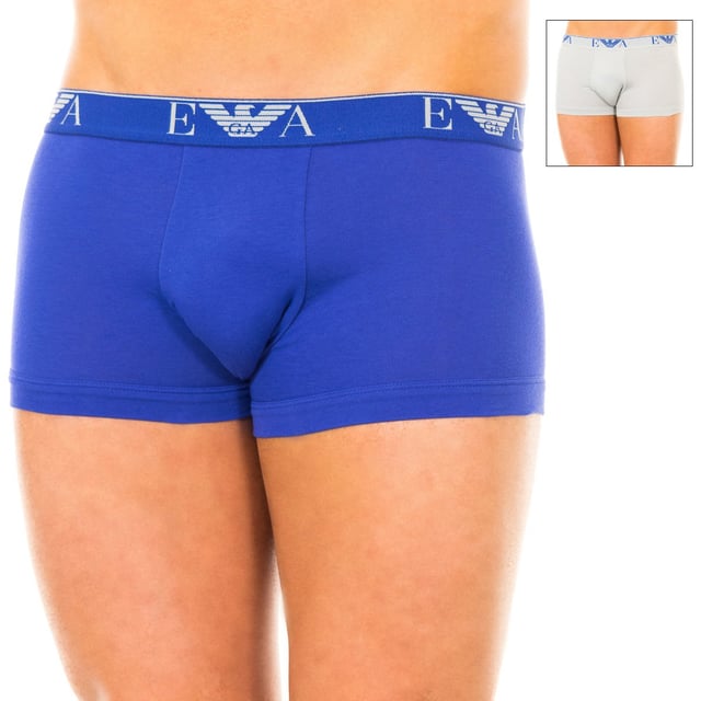 Pack-2 Retro Boxers Emporio Armani.
 Made of elastic cotton.
 Matching elastic rubber waistband, with the brand's name and logo embroidered consecutively in contrast.
 Comfortable and breathable fabric.
 Anatomical front, with the ability to hold without squeezing.
 Seams seen in tone.
 Composition: 95% Cotton, 5% Elastane
 Care:
-Wash at max temperature. 40ºC.
 -Do not use bleach.
 -Supports dry cleaning.
 -Allows you to use a dryer.
 -Iron at max temperature. 130ºC.