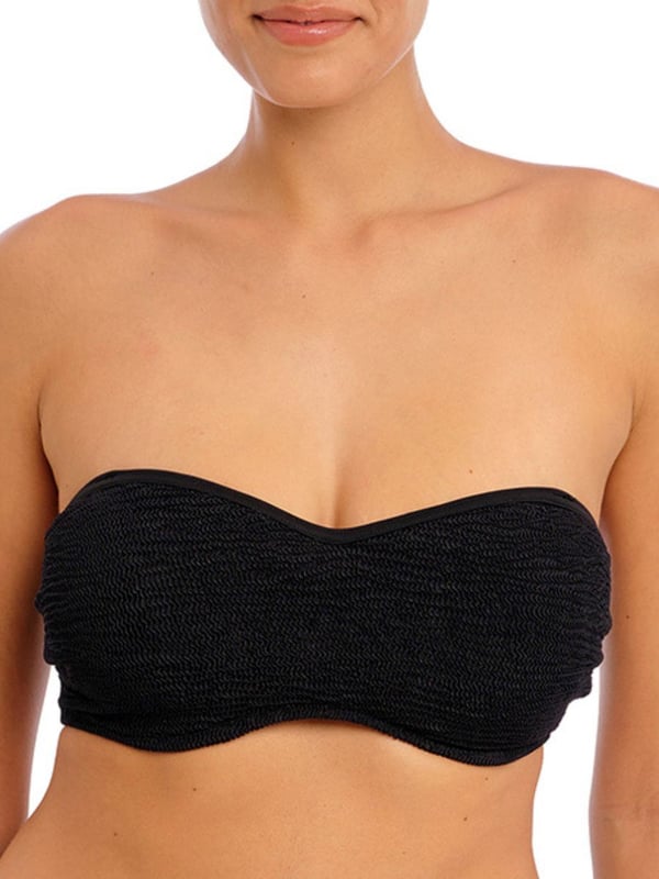 Ibiza Waves Underwired Bandeau Bikini Top. With detachable, adjustable straps that can be worn multiple ways. This product is recommended as hand wash only.
