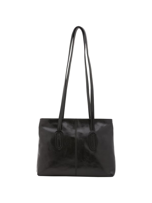 Bolso bandolera para mujer. El cierre es con cremallera. Los bolsillos internos son uno con cremallera. Los bolsillos externos son un frente abierto. Falta la correa para el hombro. El mango es de piel. Hay dos compartimentos internos. El material exterior es auténtica piel de vacuno. Internamente está forrado en algodón. Medidas: 23x30x12 cm. Hecho en Italia