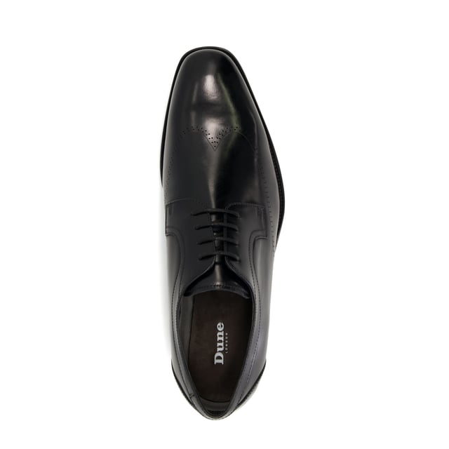 Dune Mens SHEATH Smart Derby Shoes SHEATH There's room in every collection for our Sheath Derby shoes. Artisanally crafted with the finest materials, this timeless silhouette has been designed with four-eyelet facing construction. The elongated round toe is accented with hand-finished detailing, elevating its design, whilst the interior is fully lined with fabric. This investing style will pair perfectly with smart tailoring.