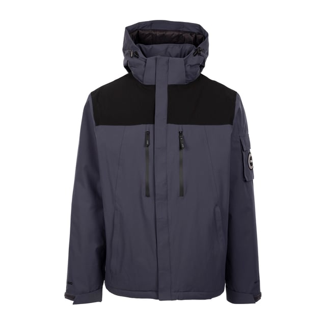 Material: Polyester, TPU Membrane. Lining: Polyamide. Filling: Polyester. Design: Contrast, Plain. Fabric Technology: Water Repellent, Waterproof. Cuff: Adjustable. Neckline: Adjustable, Hooded. Sleeve-Type: Long-Sleeved. Padded. Pockets: 2 Chest Pockets, 2 Lower Pockets, 1 Patch Pocket, Sleeve, 1 Inner Pocket, Zip. Fastening: Adjustable, Full Zip. Hem: Adjustable, Drawcord. XS: 34 in. S: 37 in. M: 40 in. L: 43 in. XL: 46 in. XXL: 48 in.