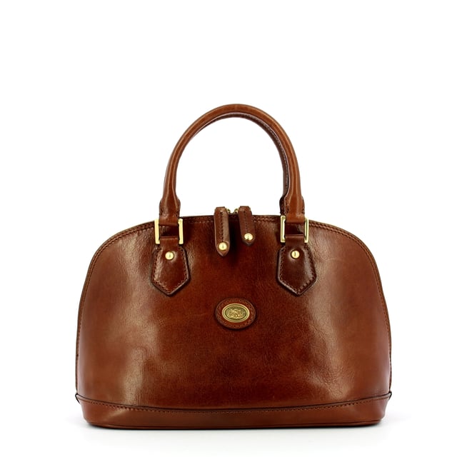 "Bugatti" handbag Story The Bridge, chic woman accessory in genuine leather with double handles, zipped compartment, removable crossbody, and inner pockets.