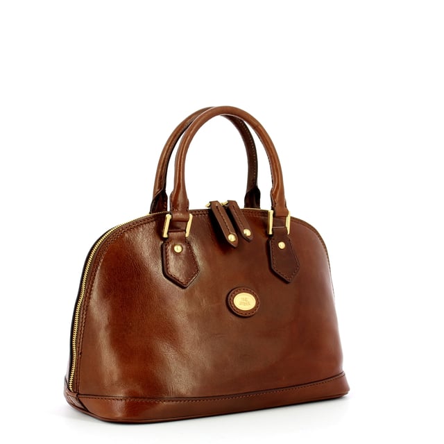 "Bugatti" handbag Story The Bridge, chic woman accessory in genuine leather with double handles, zipped compartment, removable crossbody, and inner pockets.