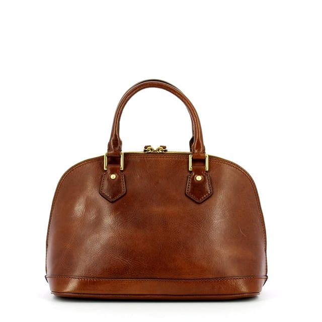 "Bugatti" handbag Story The Bridge, chic woman accessory in genuine leather with double handles, zipped compartment, removable crossbody, and inner pockets.