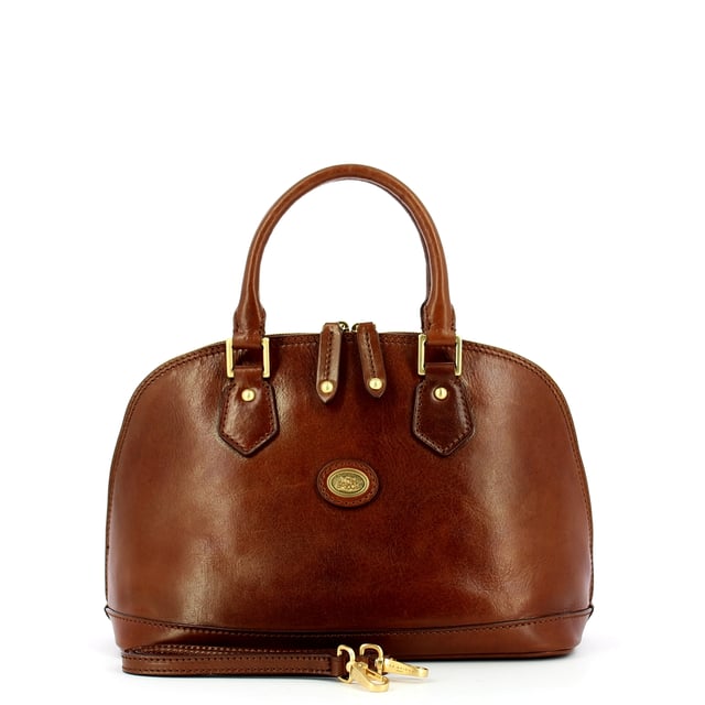 "Bugatti" handbag Story The Bridge, chic woman accessory in genuine leather with double handles, zipped compartment, removable crossbody, and inner pockets.