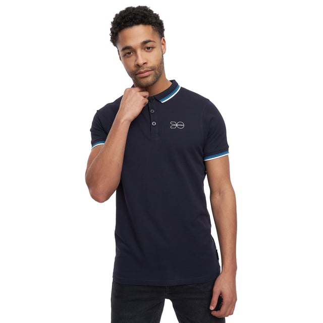 Crosshatch Mens Marples Polo Shirt (Navy)