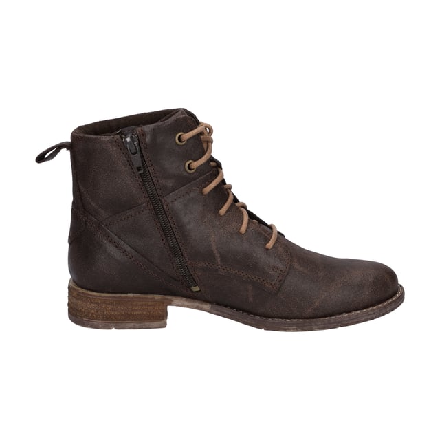 Unsere braune Stiefelette ist das perfekte Accessoire für Deine Freizeitgardarobe im Herbst und Winter. Das Modell Sienna 95 ermöglicht einen komfortablen Einstieg durch eine modische Schnürung. Die herausnehmbare Sohle kannst Du ohne Probleme wechseln und so Deine eigenen Einlegesohlen verwenden. Die Fertigungsart AGO verwendet JOSEF SEIBEL traditionell, um den Schuh leicht und gleichzeitig robust zu machen. Weite G ist für normale Füße ideal geeignet. Genieße Deine Freizeit mit unserem modischen Wegbereiter in Moro.
