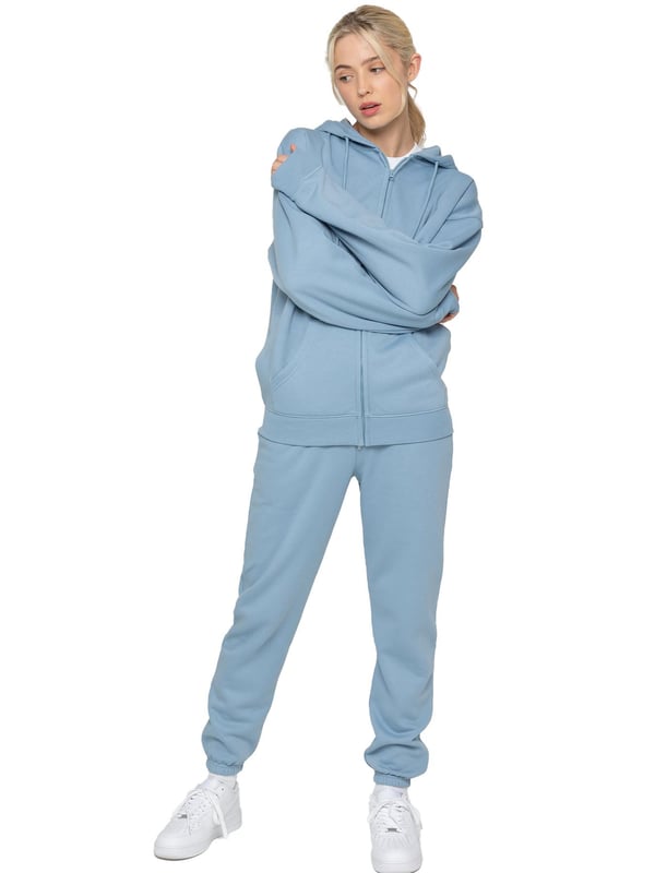 Enzo Womens Oversized Hoodie Tracksuit Set. Pullover Sweatshirt With Hood And Sweatpants Joggers Set. Oversized Hoodie And Regular Fit Joggers With Cuffed Design And Brushed Back Inner Fleece. Oversized Relaxed Fit For Casual Wear. Essential Loungewear Tracksuit.