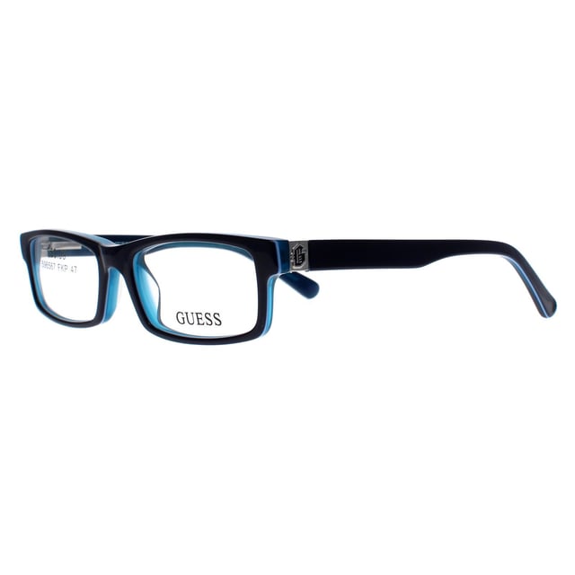 Guess Rectangle Unisex Blue GU9059  Glasses are a sleek and modern design, with a subtle rectangle shape that flatters any face shape. The frame is made of durable acetate material that is lightweight, yet sturdy, making these sunglasses perfect for everyday wear.