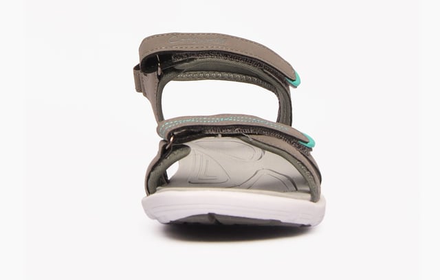 Women's summer walking leisure shoe from Cotswold. Whiteshill is crafted with lightweight recycled uppers, double touch fastening straps and for a secure fit. Lightweight recycled EVA footbed and sole