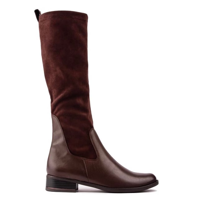 caprice knee length black boots