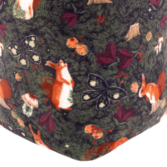 Add some fun to your woodland home interiors with the Pineberry Forest door stop. This design features handsome red squirrels going about their day through dense pine woods. Perfect for nature lovers and nutty animal enthusiasts. Complete with a complementing velvet base and storage handle, this doorstop is filled with polyester and sand for added weight. Size: 12cm x 12cm x 18cm.