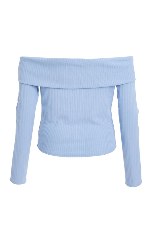 - Ribbed finish - Bardot neckline - Long sleeve - Model height: 5' 9" - Model wears uk 8 / eur 36 / us 4 - Always check the care wash label - Cool hand wash with mild detergent