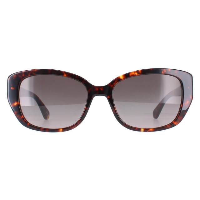 Las gafas de sol Kate Spade Kenzie/G/S 086 HA havana marrón degradado son una moderna montura rectangular fabricada en ligero acetato. Ya sea paseando por la playa o navegando por las calles de la ciudad, estas gafas de sol son un compañero perfecto para cualquier ocasión. El logotipo de Kate Spade aparece en las patillas para garantizar la autenticidad de la marca.
