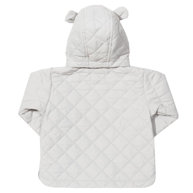 New! Our brand new soft grey mini country coat is a great option for all those little ones out there. With a useful detachable hood and quilted effect fabric style, it offers a wonderful layer for small people. Featuring front pockets, cord trims and bindings and a cute fox face embroidery to the chest this coat really does offer everything.