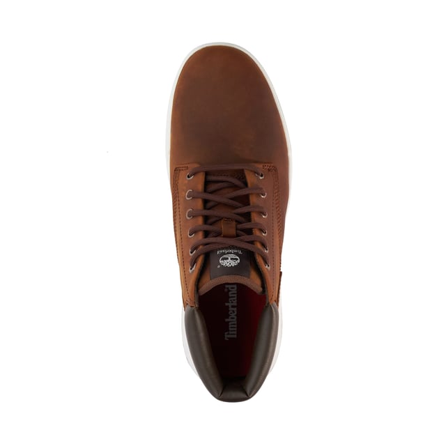 Sporty yet refined, the Maple Grove chukka from Timberland is crafted to feel comfy on the inside and look stylish on the outside. The chukka features a high-traction rubber outsole, and a ReBOTL lining containing at least 50% recycled plastic.