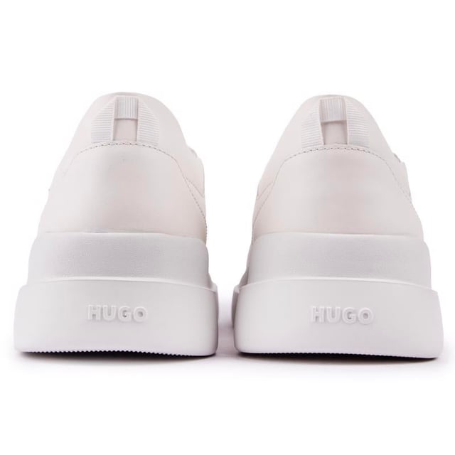 Perfect For The Classic, Modern And Stylish Man, The All-in-white Hugo Blake Trainer, With A High-quality Leather Upper, Will Get You Noticed. Featuring A White Branded Sole And Hugo Designer Logo, These Sleek Sneakers Add A Leisurely Designer Vibe To Your Outfits.