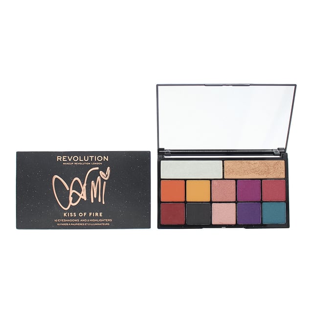 Revolution eye Shadow Palettes are vibrant, colourful and highly pigmented. Fantastic for your everyday makeup routine to transform looks. You will be spoilt for choice with this Cruelty Free and Vegan palette. Contains ten eye shadows and two highlighters.

How to Use Simply use the Makeup Revolution Create Fluffy Eye Brush R2 to apply the product onto your eyelids. Revolution also recommends as a top tip to use a pigment base to prevent fall out to amplify the pigment..