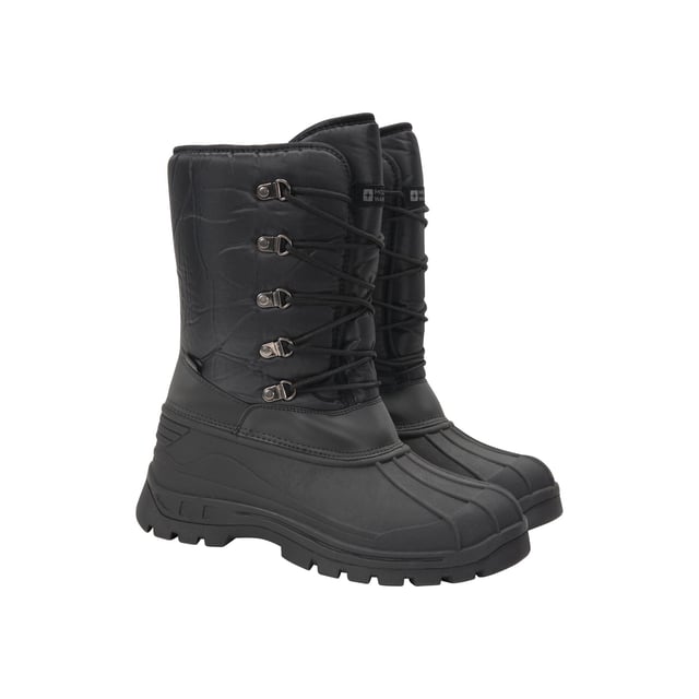 Upper: Textile. Lining: Insulating, Sherpa. Outsole: Deep Lug, Gripped, Traction Grip. 5 Eyelets. Fabric Technology: Durable, DWR Finish, High Warmth, IsoDry, Snowproof. Flat. Design: Logo. Fastening: Lace Up.