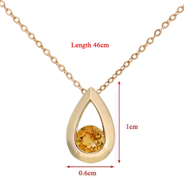 9K (375) Yellow Gold: 0.96gr; # Citrine: 0.22ct