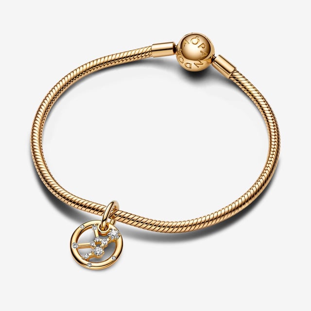 Pandora charms gold plated sale
