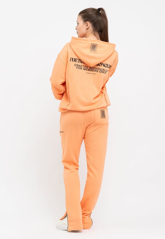 Tom Barron Damen-Trainingsanzug-Set mit Viertelreißverschluss und Logo in Oversize
