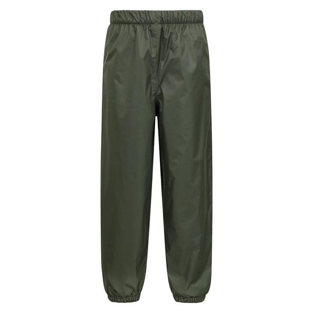 Mountain Warehouse Childrens/Kids Fleece Lined Waterproof Trousers (Green)