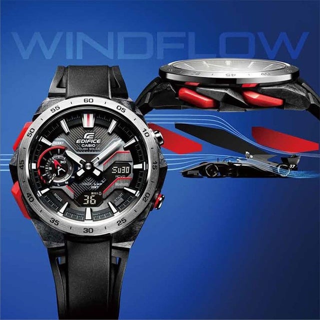 This Casio Edifice Analogue-Digital Watch for Men is the perfect timepiece to wear or to gift. It's Black 44 mm Round case combined with the comfortable Black Plastic watch band will ensure you enjoy this stunning timepiece without any compromise. Operated by a high quality Quartz movement and water resistant to 10 bars, your watch will keep ticking. This sporty and trendy watch is a perfect gift for New Year, birthday,valentine's day and so on. This Analogue-Digital watch has a Calendar function: Day-Date , Bluetooth , Solar Powered , Stop Watch , Worldtime and Countdown High quality 21 cm length and 24 mm width Black Plastic strap with a Buckle Case diameter: 44 mm,Case thickness: 12 mm, Case colour: Black and Dial colour: Black