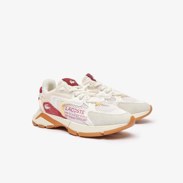 • Lifestyle sneaker • Synthetic and mesh upper • Leather and suede overlays • Lace fastening • Loop to rear • Lacoste branding to side • Crocodile branding to side heel • Chunky outsole.