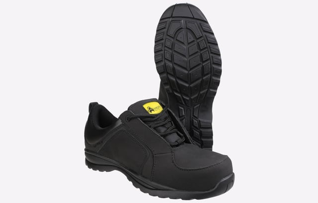 A lightweight safety shoe with rubber sole to 300 degrees, heat resistant, SRC slip and anti-static penetration protection sole.
- Amblers Safety FS59C Ladies Safety
- Action Nubuck Leather
- Hidden Lace Looping System
- Pull on Loop
- Padded collar
- Heat resistant rubber outsole
- Lightweight Composite Toe Cap and Midsole
- Meets EN ISO 20345:2011 Safety footwear standards
- Antistatic protection and energy absorbing heel