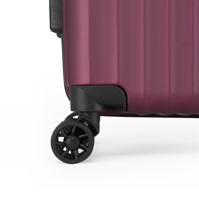 Werten Sie Ihre Reiseausrüstung mit unserem Hartschalen-Kabinenkoffer-Set auf, das Haltbarkeit, Stil und Funktionalität vereint. Ob für Geschäftsreisen oder Urlaubsabenteuer, dieses leichte Gepäckset bietet überlegene Leistung mit einem eleganten und modernen Look. Eigenschaften: Stabile ABS-Konstruktion: Leicht und dennoch robust, bietet hervorragenden Schutz für Ihre Sachen. 8 leichtgängige Doppelräder: Mühelose 360°-Manövrierbarkeit für stressfreies Reisen durch Flughäfen und belebte Straßen. Sicheres Zahlenschloss: Eingebautes 3-stelliges Schloss für mehr Sicherheit und Seelenfrieden. Teleskopgriff: Ergonomisch gestaltet für bequeme Handhabung. Vollständig gefütterter Innenraum: Ausgestattet mit elastischen Zurrgurten, einem Trennfach mit Reißverschluss und einer Netztasche, um Ihre Gegenstände organisiert zu halten. Größen und Spezifikationen: Kabine: Maße: 36 x 22 x 56 cm Gewicht: 2,40 kg Fassungsvermögen: 40 l Mittel: Maße: 42 x 25 x 66 cm Gewicht: 3,40 kg Fassungsvermögen: 61 l Groß: Maße: 48 x 28 x 75 cm Gewicht: 4,20 kg Fassungsvermögen: 90 l Das zeitlose Design sorgt für Eleganz und sorgt dafür, dass Ihr Gepäck leicht zu erkennen ist. Ob Sie mit leichtem Gepäck in der Kabinengröße reisen oder mit der mittleren und großen Größe für eine lange Reise packen, dieses Set ist auf alle Ihre Reiseanforderungen zugeschnitten. Hinweis: Dieses Produkt ist ein Set mit 3 Größen (Klein (Kabine), Mittel und Groß).